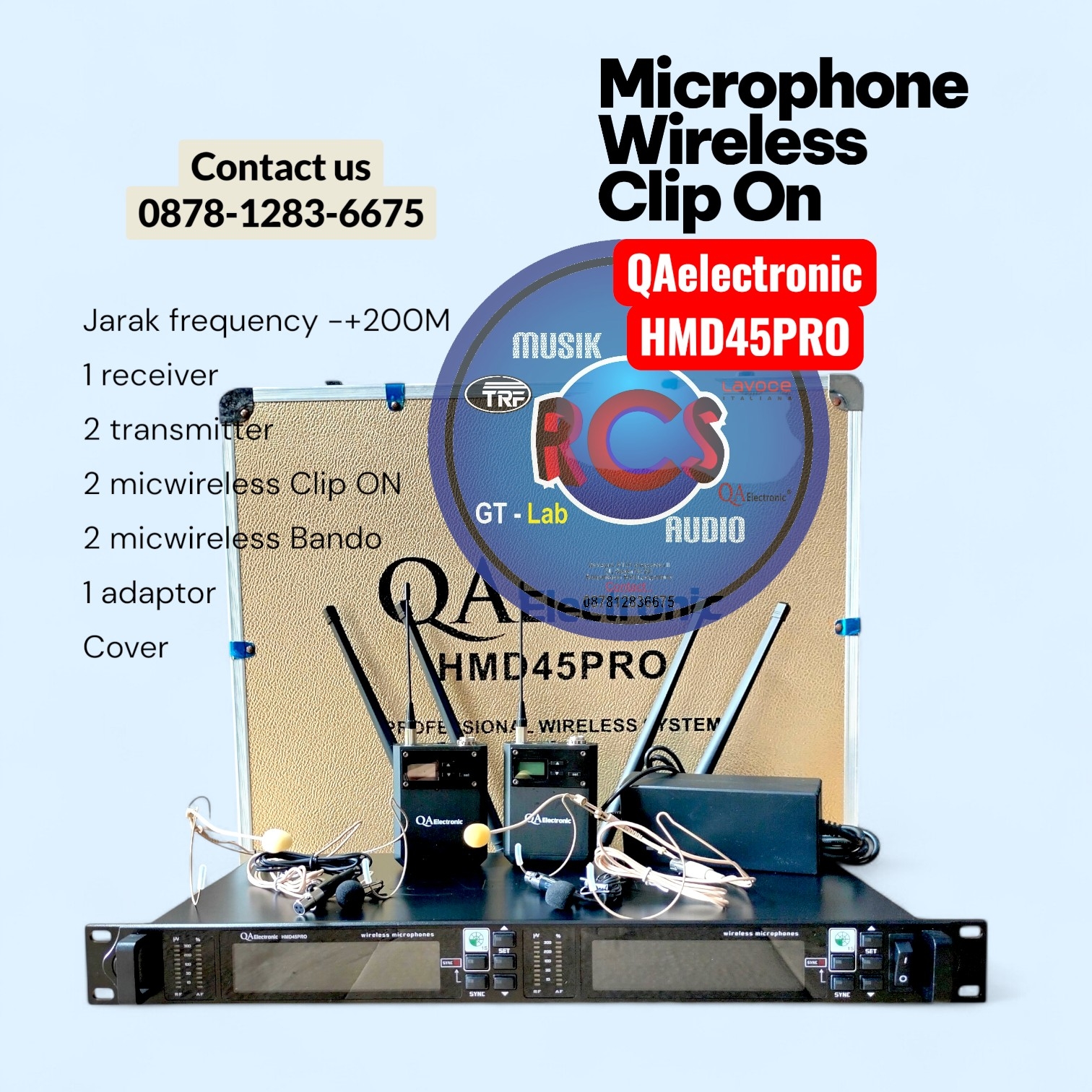 Micwireless_QAelectronic_HMD45PRO Mic Wireless Clip On QAelectronic HMD45PRO